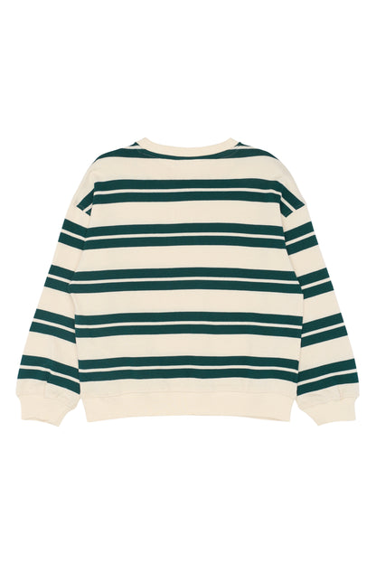 The New | Pullover | Deep Teal Striped