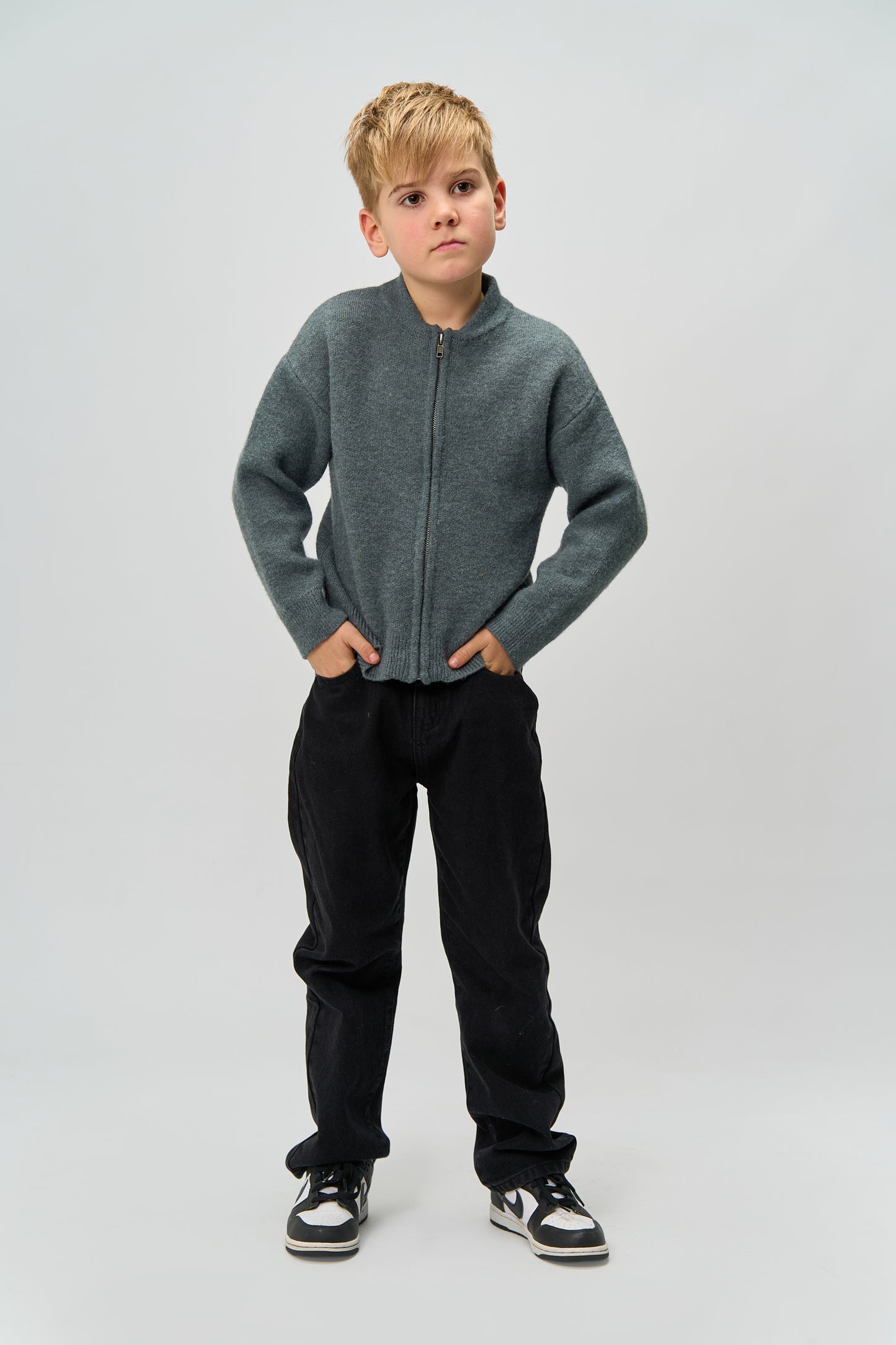 Neu | Strickjacke | Blau meliert