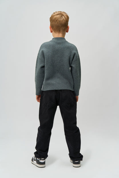 Neu | Strickjacke | Blau meliert