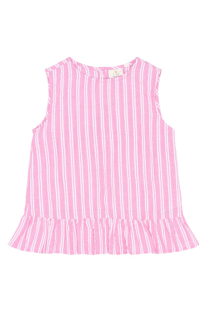 The New | Top | Carmine Rose Striped