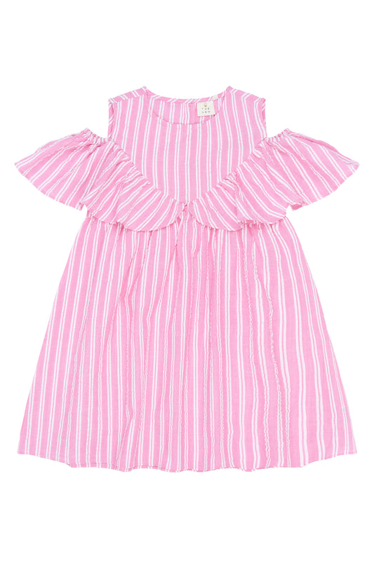 The New | Kleid | Carmine Rose Striped