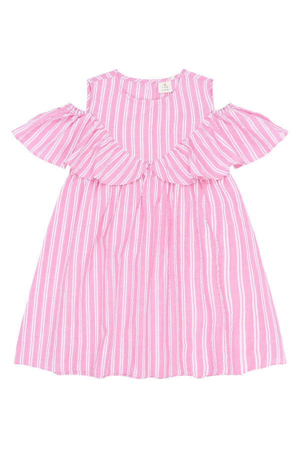 The New | Kleid | Carmine Rose Striped