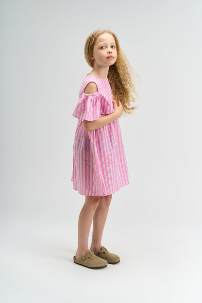 The New | Dress | Carmine Rose Striped
