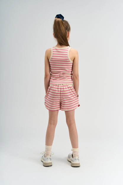 The New | Shorts | Carmine Rose Striped