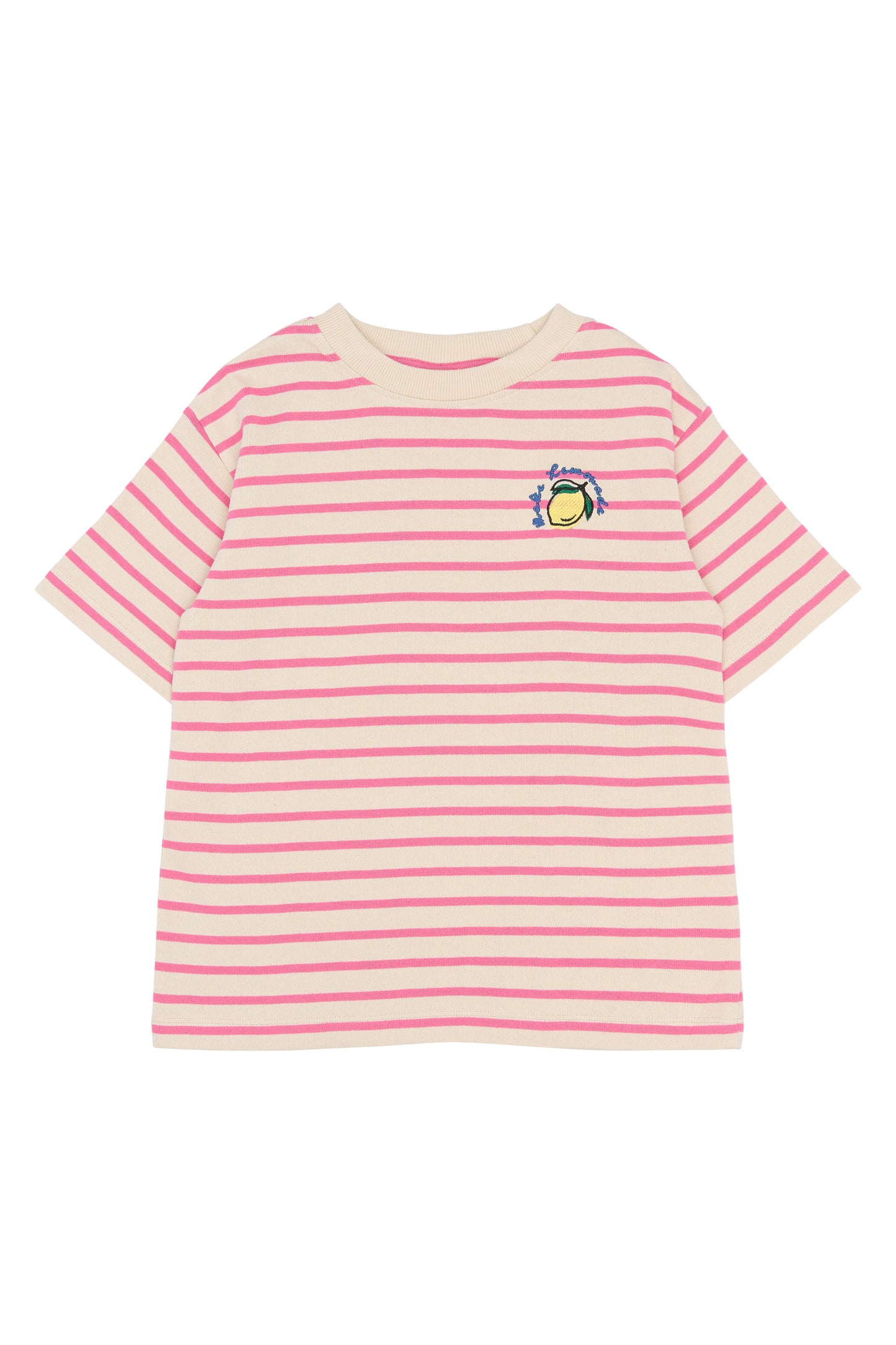 The New | T-Shirt | Carmine Rose Striped