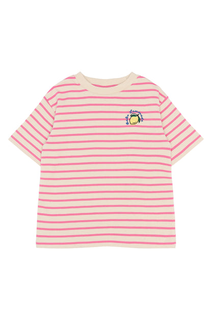 The New | T-Shirt | Carmine Rose Striped