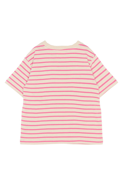 The New | T-Shirt | Carmine Rose Striped
