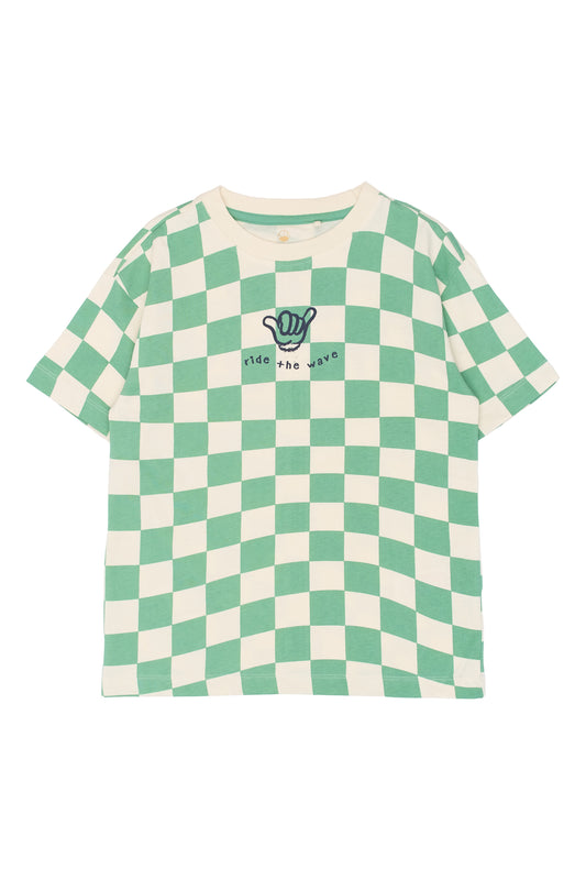 The New | T-Shirt | Creme De Menthe Check