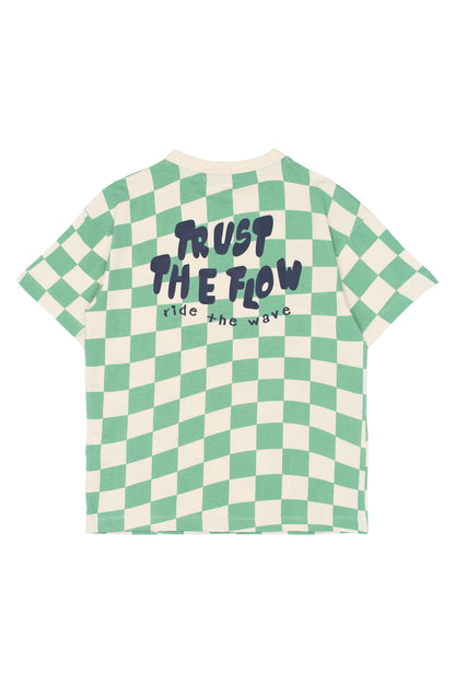 The New | T-Shirt | Creme De Menthe Check