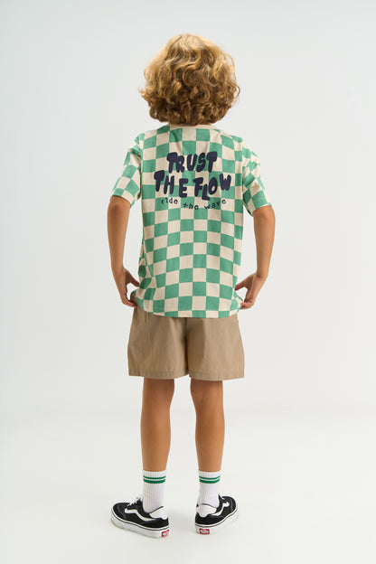 The New | T-Shirt | Creme De Menthe Check