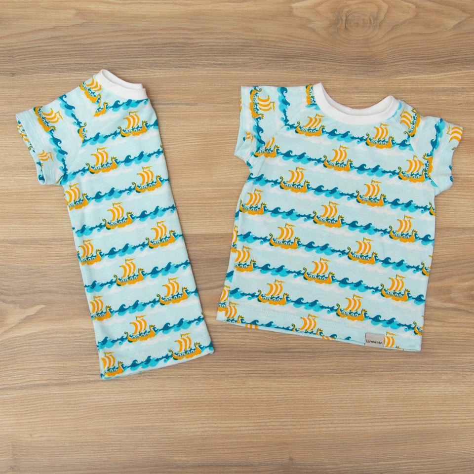 Libminna | T-shirt | Seahorse (White)