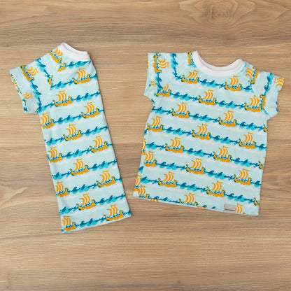 Libminna | T-shirt | Seahorse (White)