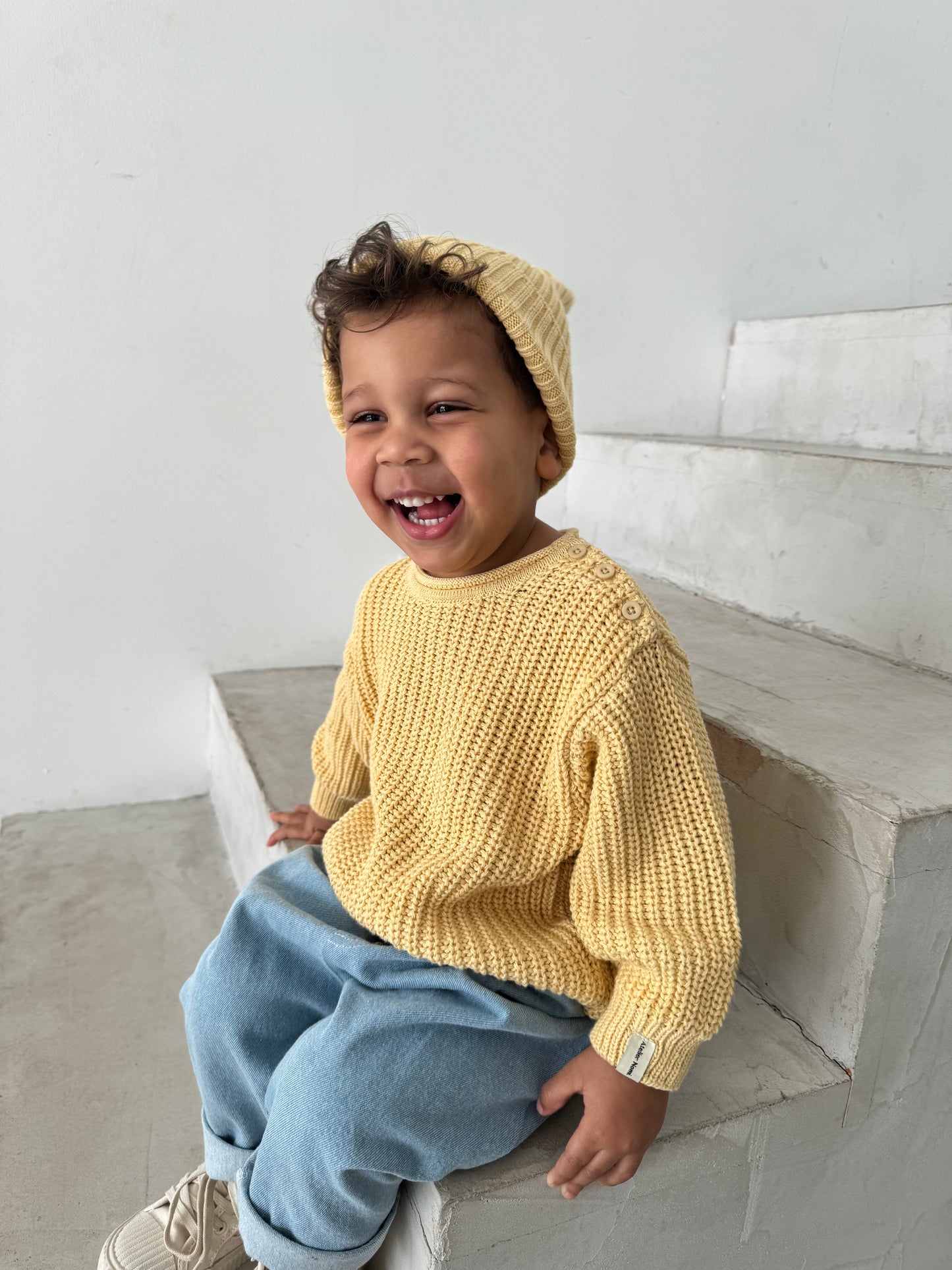 Atelier Nomi | Pullover Stockholm | Soft Yellow