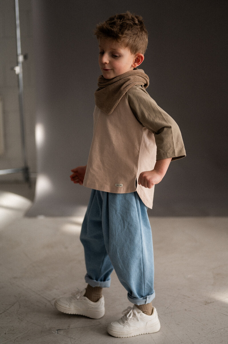 Atelier Nomi | Raglanshirt Amalfi | Beige/Olive