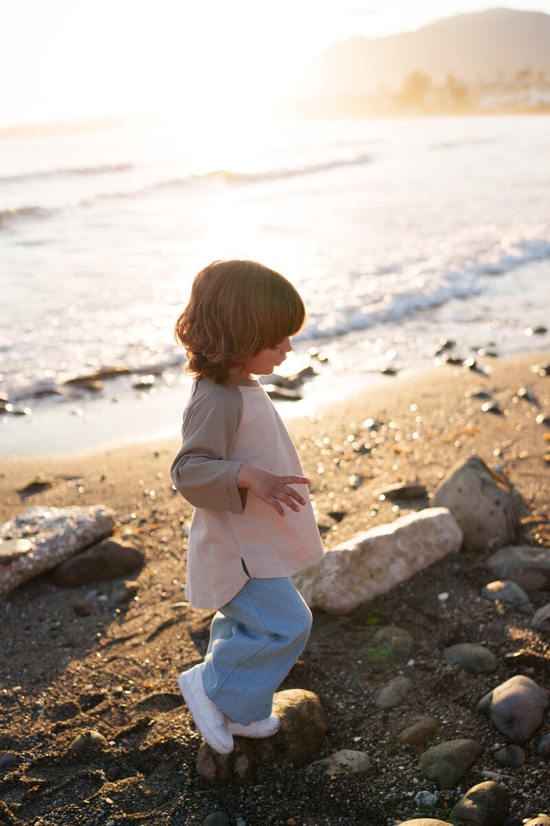 Atelier Nomi | Raglanshirt Amalfi | Beige/Olive