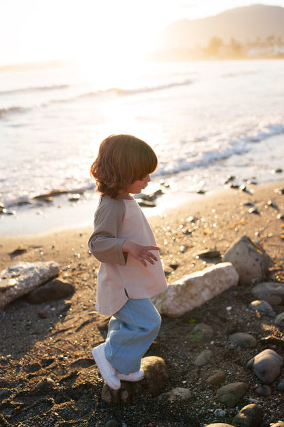 Atelier Nomi | Raglanshirt Amalfi | Beige/Olive