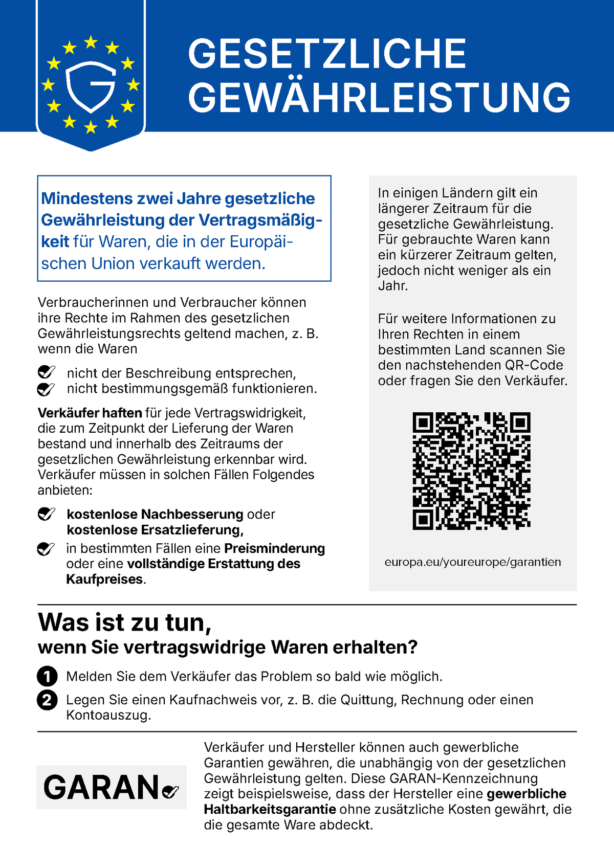 EU legal guarantee notice (de)