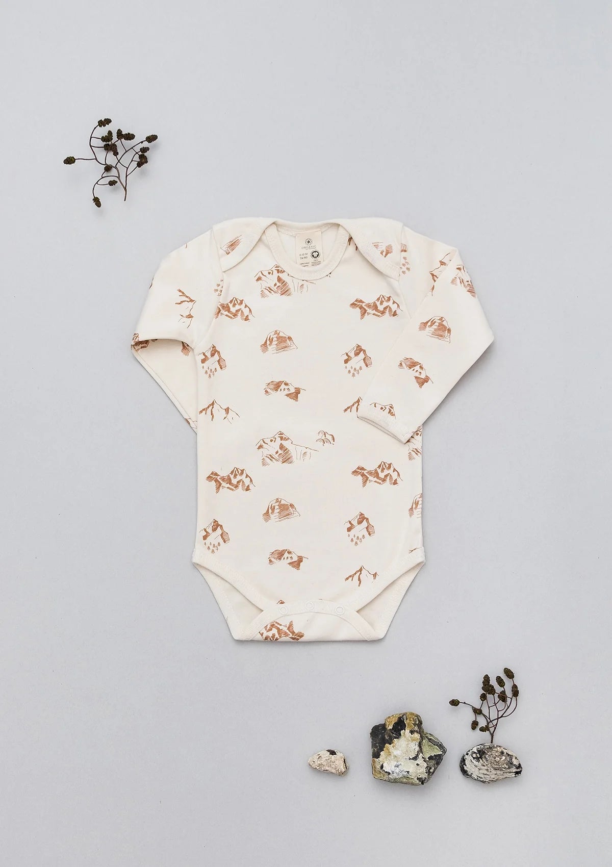 Organic by Feldman | Baby Long Sleeve Bodysuit | Healing Mountains