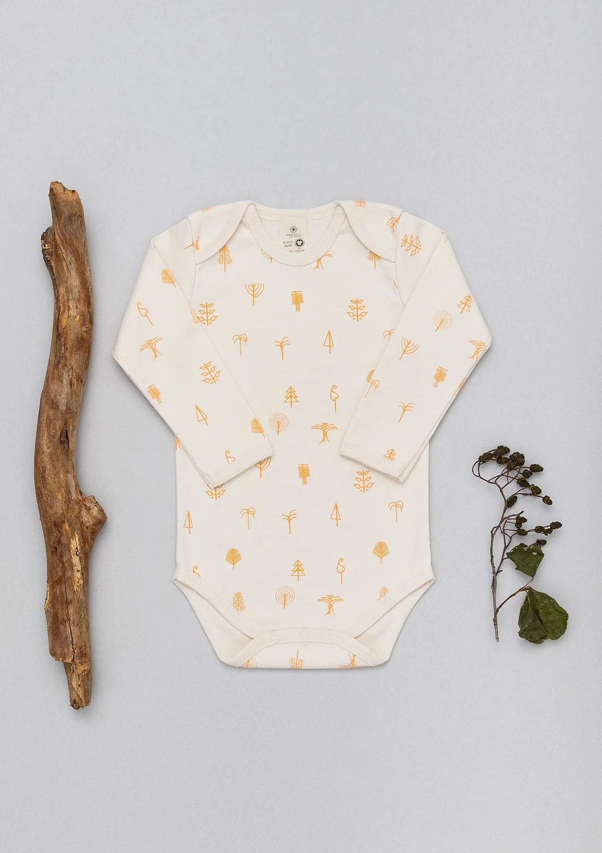 Organic by Feldman | Baby Bodysuit Long Sleeve | Protective Forest