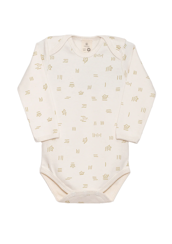 Organic by Feldman | Long-Sleeve Baby Bodysuit | Water of Life