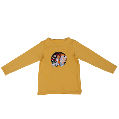 Paua Kids | Unisex Long-Sleeve Shirt "School" | Organic Cotton | Yellow