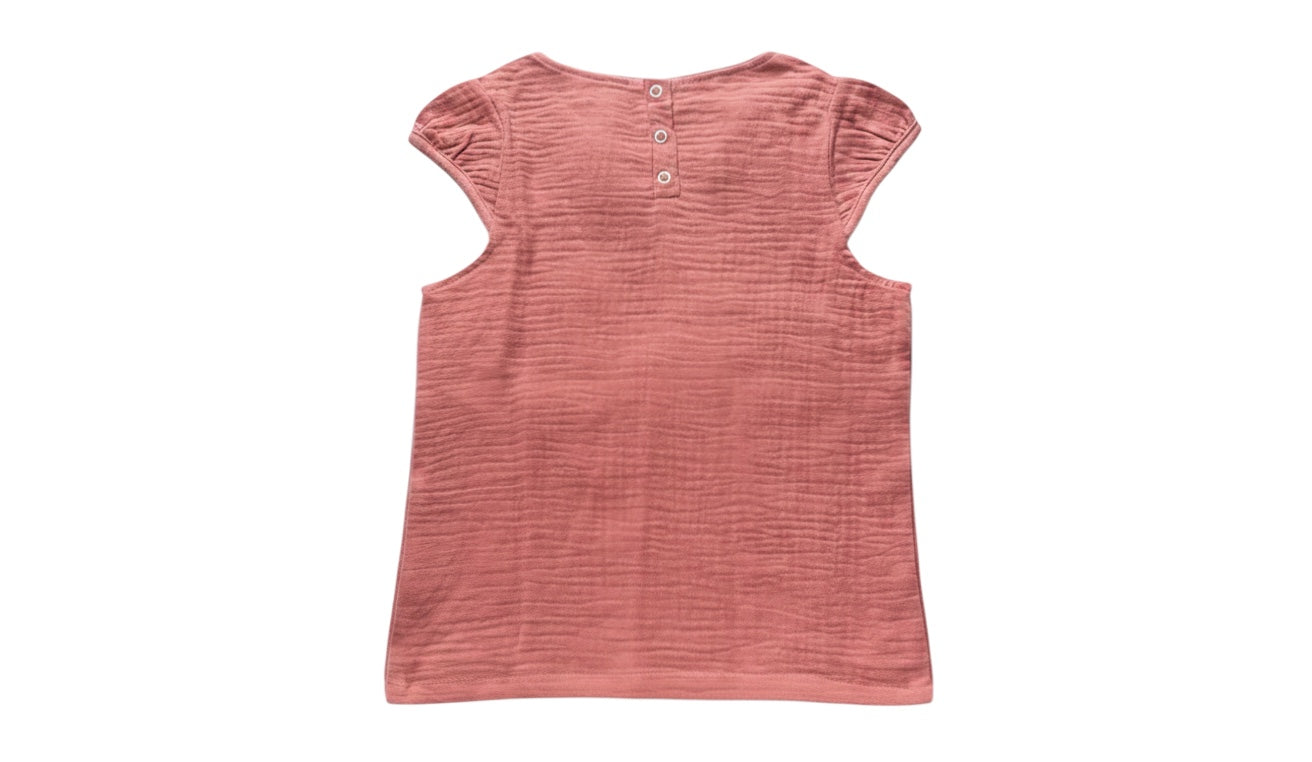 Popolini | Kurzarmshirt Musselin | Raspberry