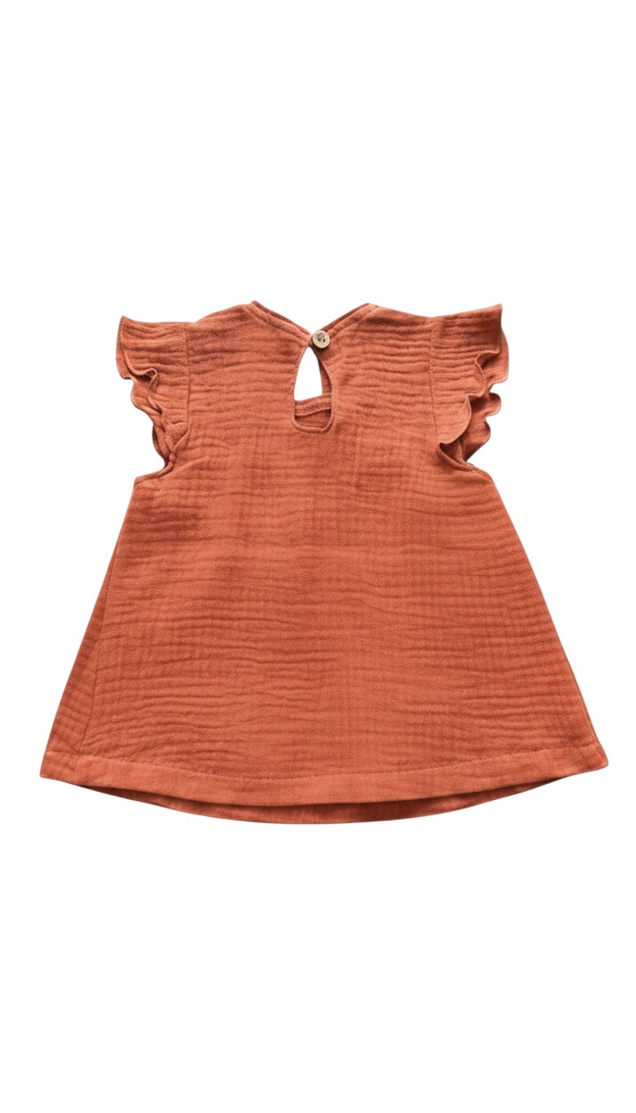 Popolini | Top Musselin | Brick Red