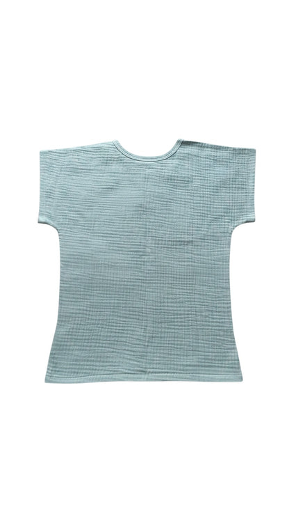 Popolini | Kurzarmshirt Musselin | Topaz Green